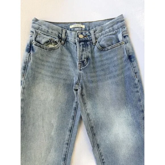 PacSun Womens Light Wash Low-Rise Straight Jeans With Button Fly Size 23 - Picture 16 of 16